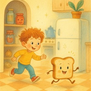 Olek and the runaway toast