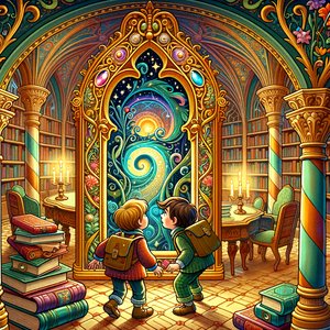 Enchanted Mirror in the Library