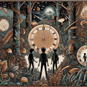 Copper Forest Clock