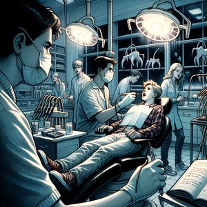 Night Light in the Dental Laboratory