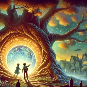 Portal under the old oak tree