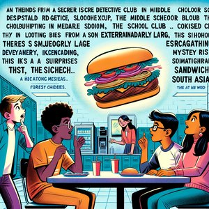 Giant sandwich and detective club from Seventeen