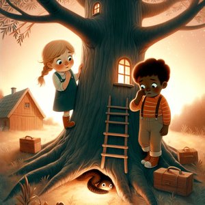 Mysterious shadow in the treehouse