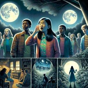 In the shadow of the double moon