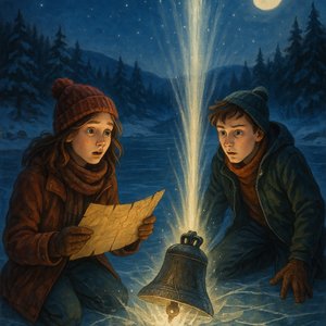 Winter Bell under the ice