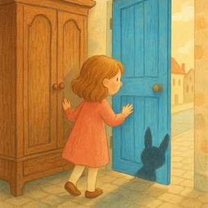 Door behind an old wardrobe