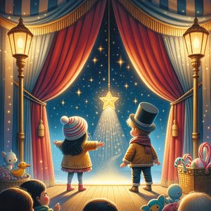 Disappearing star under the silver tent