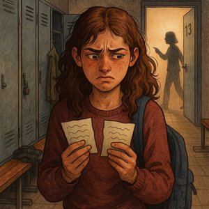 Whispering in the school cloakroom