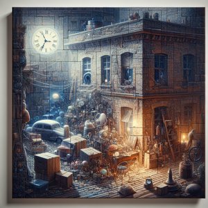 Night meeting of objects