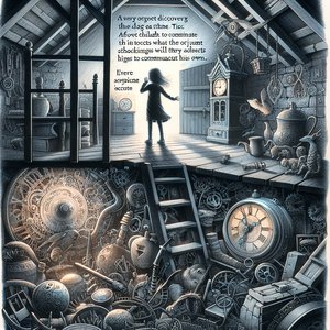 Whisper of the clock from the attic