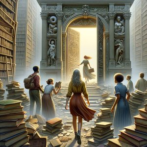 Zosia and the Mysterious Portal in the Ruins of the Library