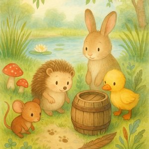 Traces by the old pond