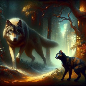 A wolf among the shadows