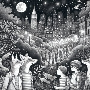 Night in the City of Foxes