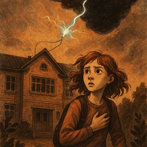 Spark over the school roof