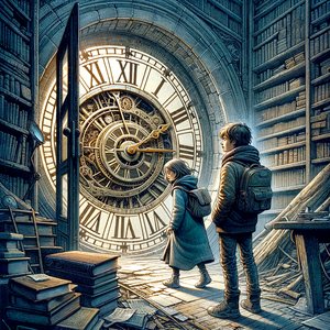 Library behind the Clock Door