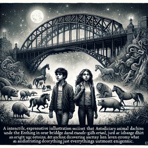 At night under the Iron Bridge