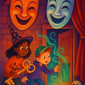 The key from under the laughing masks