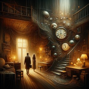 Clock in the basement of an old house