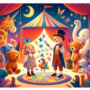 The mysterious tent of the fun circus