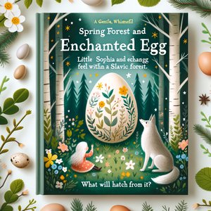 Spring forest and the enchanted egg