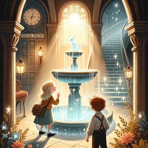 Stairs in the fountain