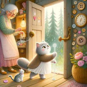 Lila and silver thread