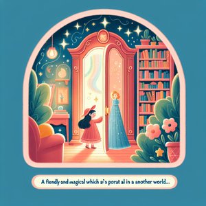 Tosia and the mysterious wardrobe in the library