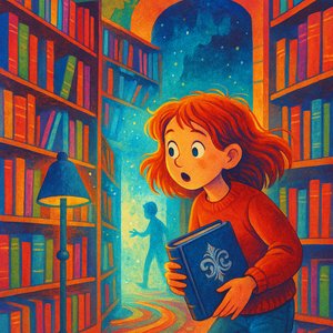 Silver sign in the library