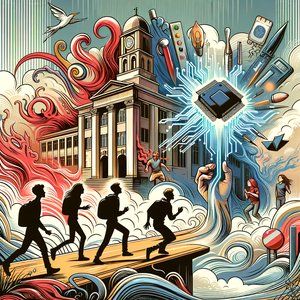 Microchip Affair at the High School of Comedy