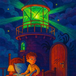 Green light from a lamppost