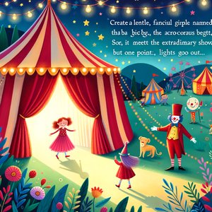 Susie and the nighttime show at the colourful circus