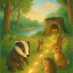 Traces under an old trunk