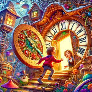 Behind the grandfather clock