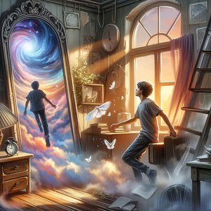 Mirror on the other side of the attic