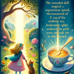 The spoon that painted in tea