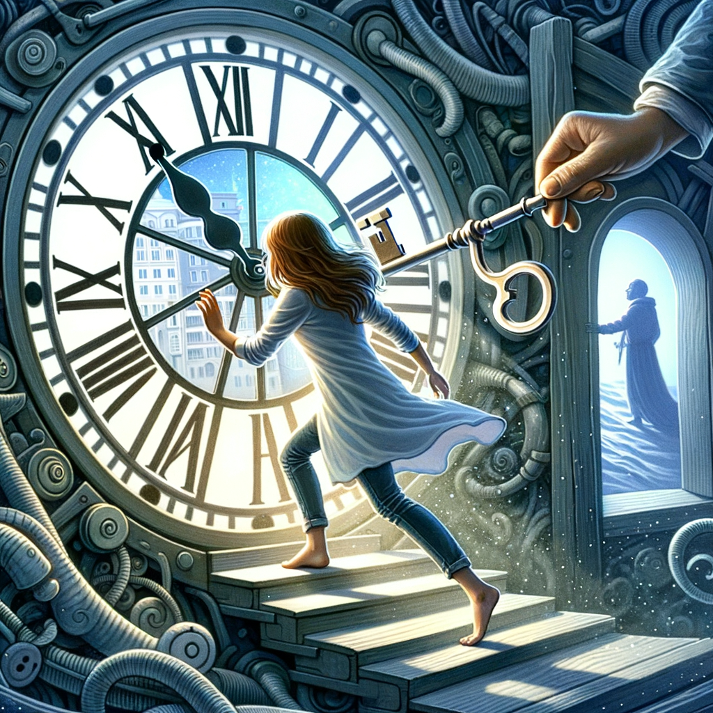 Szklany klucz i zegar na Tamce