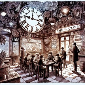 Café under the Invisible Clock